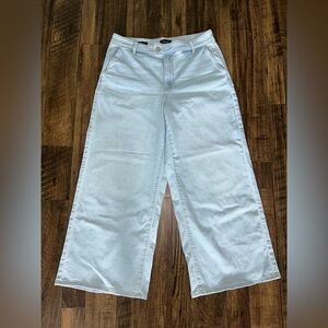 NYDJ Women’s High Rise Mona Wide Leg Trouser Jeans Oceanfront Size 8